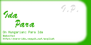 ida para business card